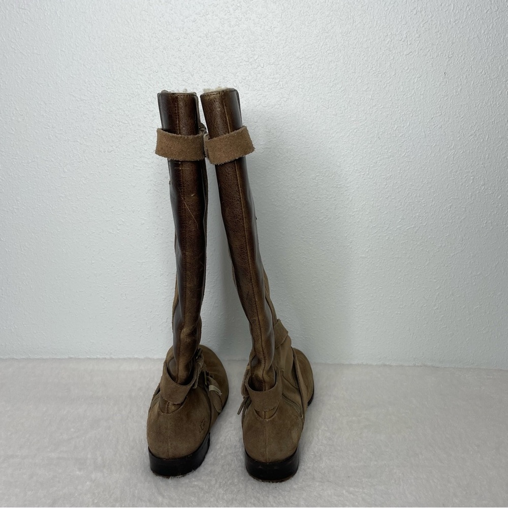 UGG Cydnee Brown Suede Leather Tall Riding Boots size 8.5 - Picture 10 of 16